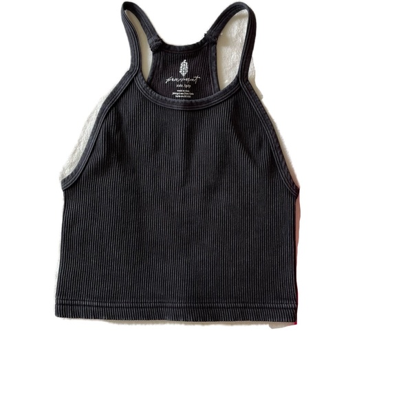 Free People Happiness Runs Crop Top in Washed Black - Picture 5 of 6